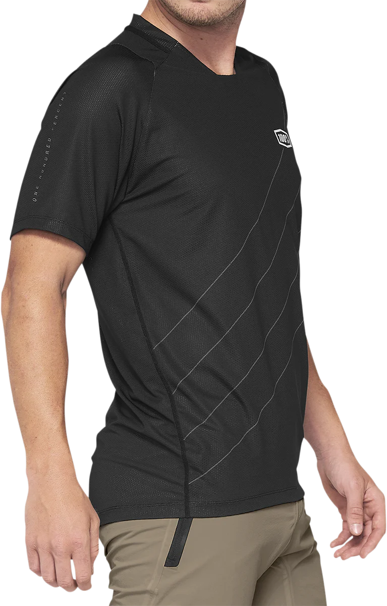100% Celium Short-Sleeve Jersey - Dark Gray/Black - Small 41204-290-10 - Image 2