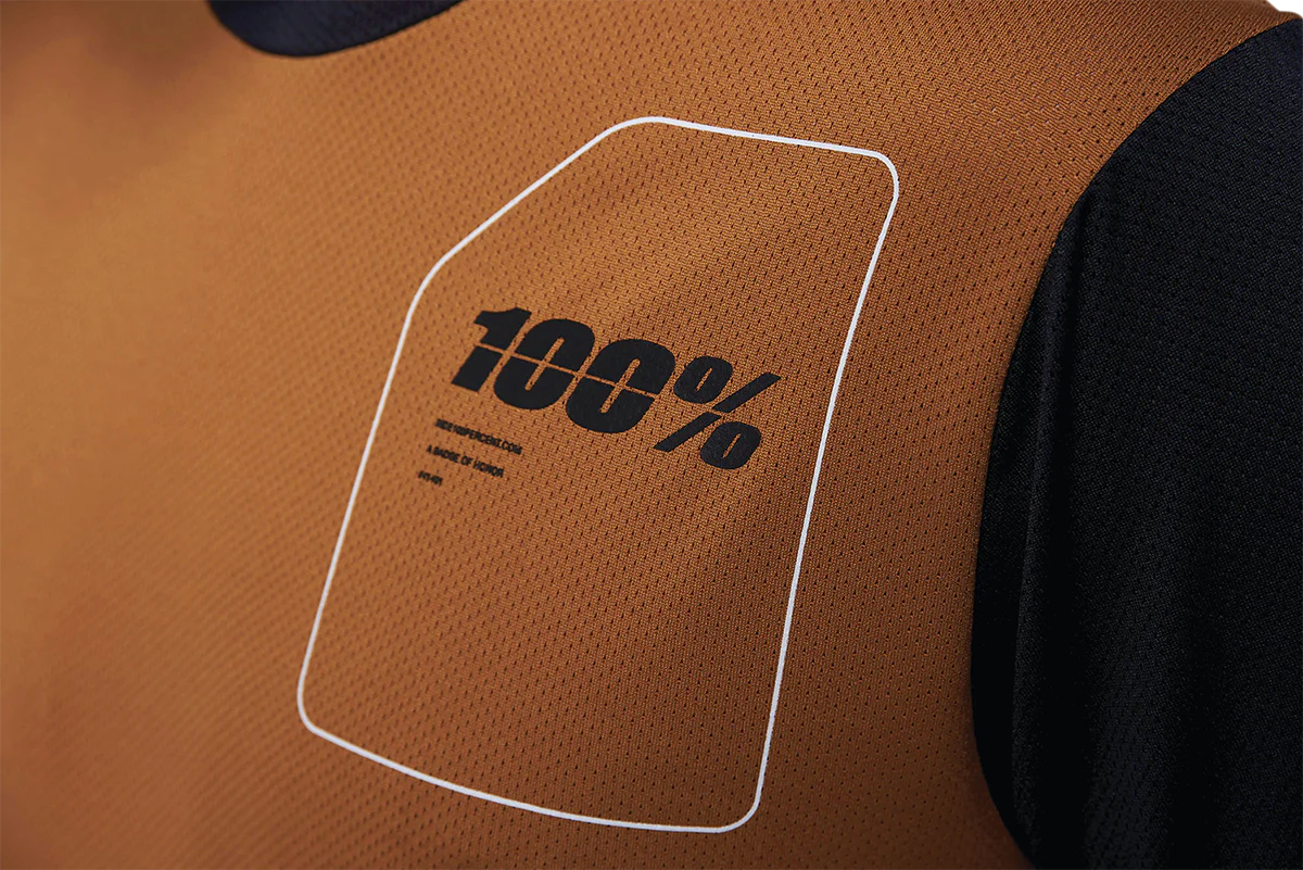 100% Ridecamp Short-Sleeve Jersey - Terracotta/Black - Small 40027-00015