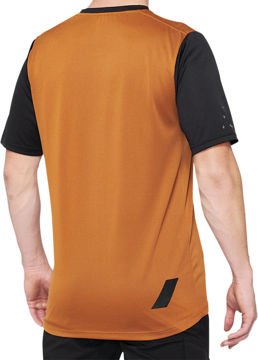 100% Ridecamp Short-Sleeve Jersey - Terracotta/Black - Small 40027-00015 - Image 3
