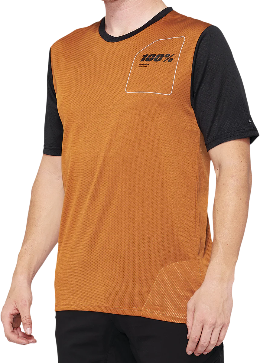 100% Ridecamp Short-Sleeve Jersey - Terracotta/Black - Small 40027-00015 - Image 4