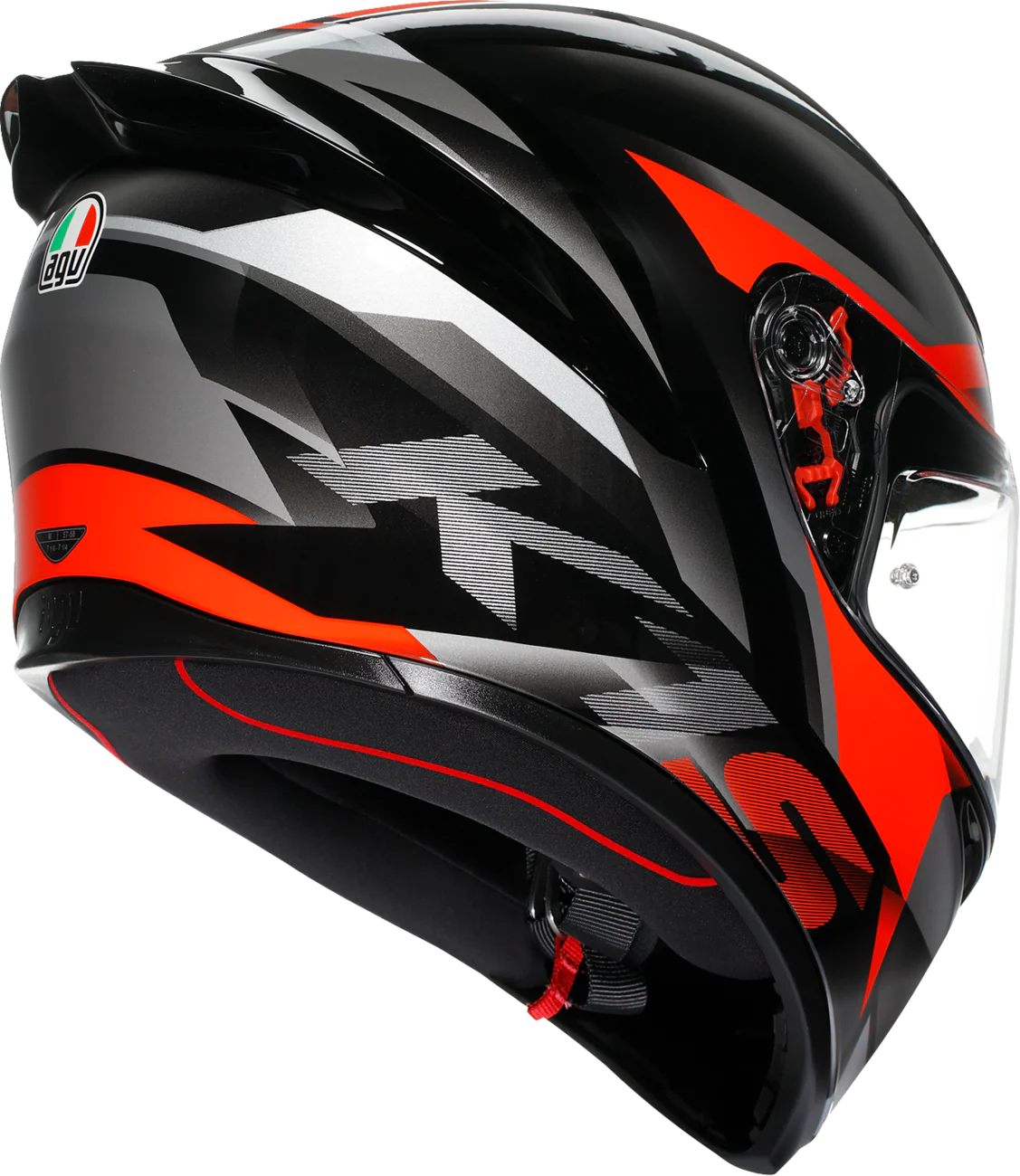 AGV K1 S Helmet - Fastlap - Black/Gray/Red - Large 2118394018064L - Image 3