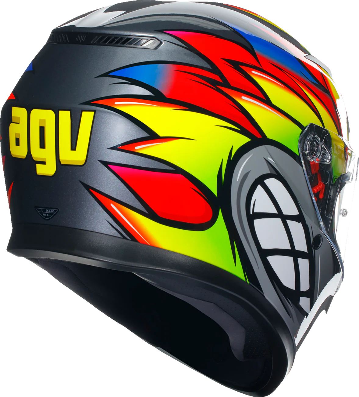 AGV K3 Helmet - Birdy 2.0 - Gray/Yellow/Red - 2XL 21183810040122X - Image 3