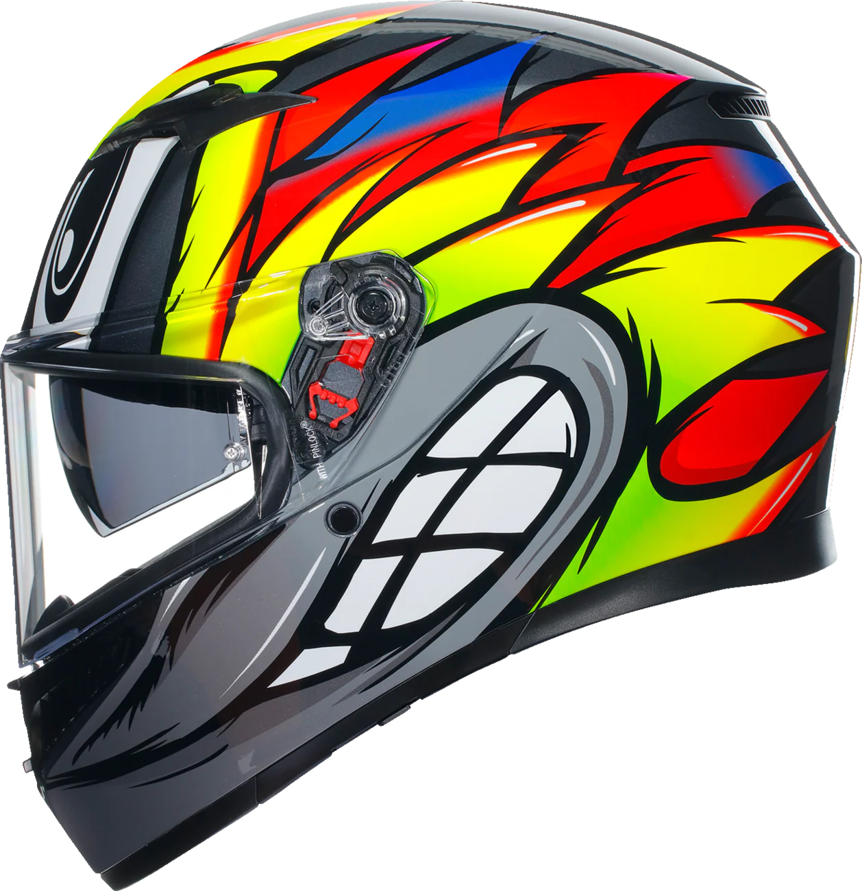 AGV K3 Helmet - Birdy 2.0 - Gray/Yellow/Red - XL 2118381004012XL - Image 5