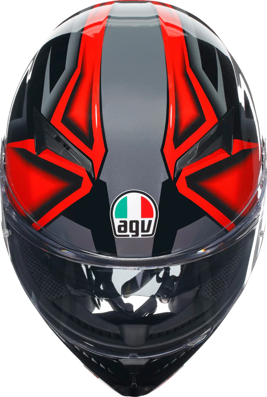 AGV K3 Helmet - Compound - Black/Red - Small 2118381004009S - Image 5