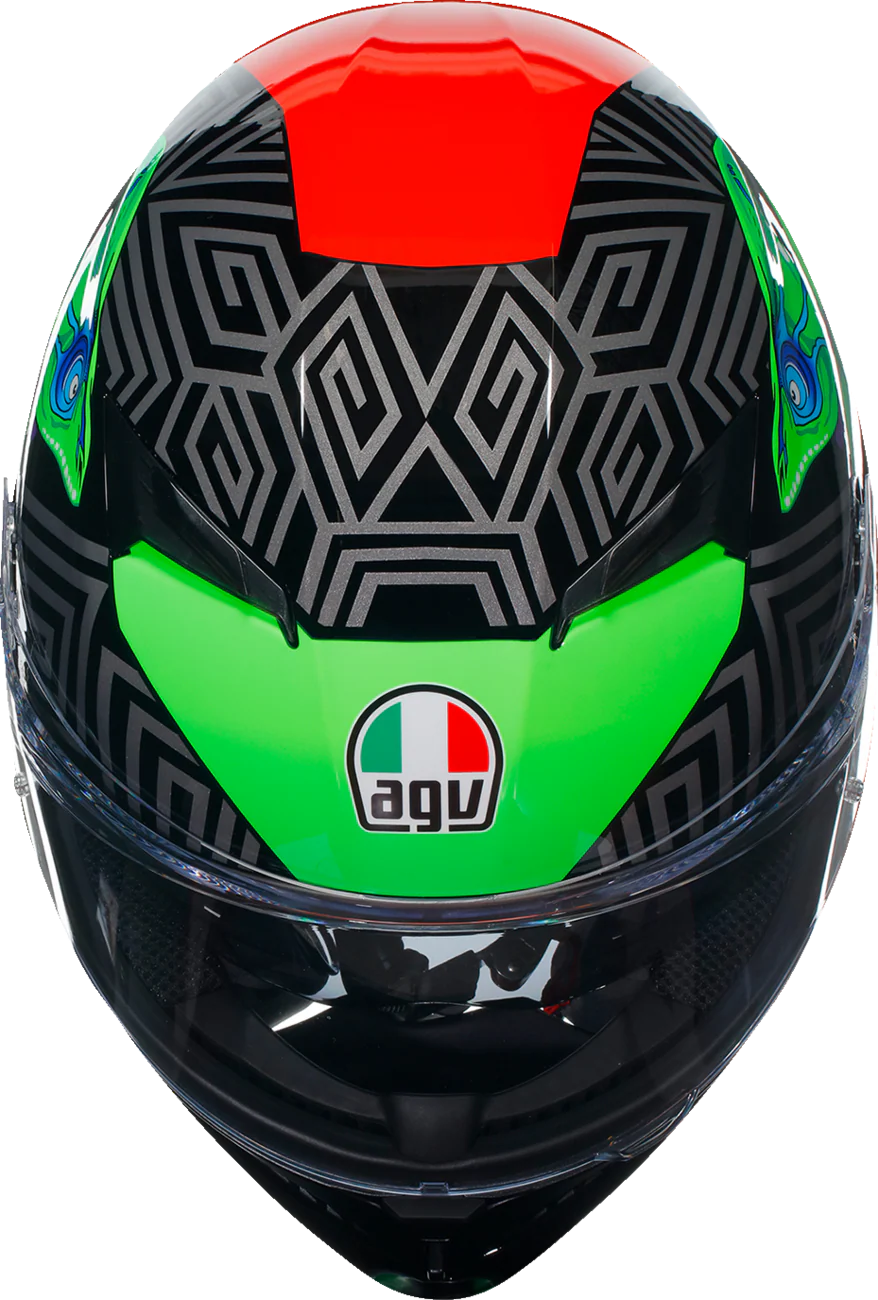 AGV K3 Helmet - Kamaleon - Black/Red/Green - Small 2118381004013S - Image 2