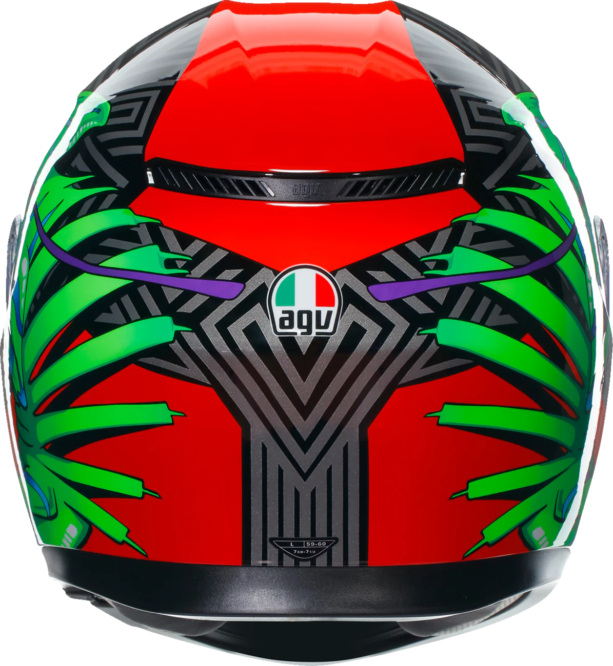 AGV K3 Helmet - Kamaleon - Black/Red/Green - Small 2118381004013S - Image 3