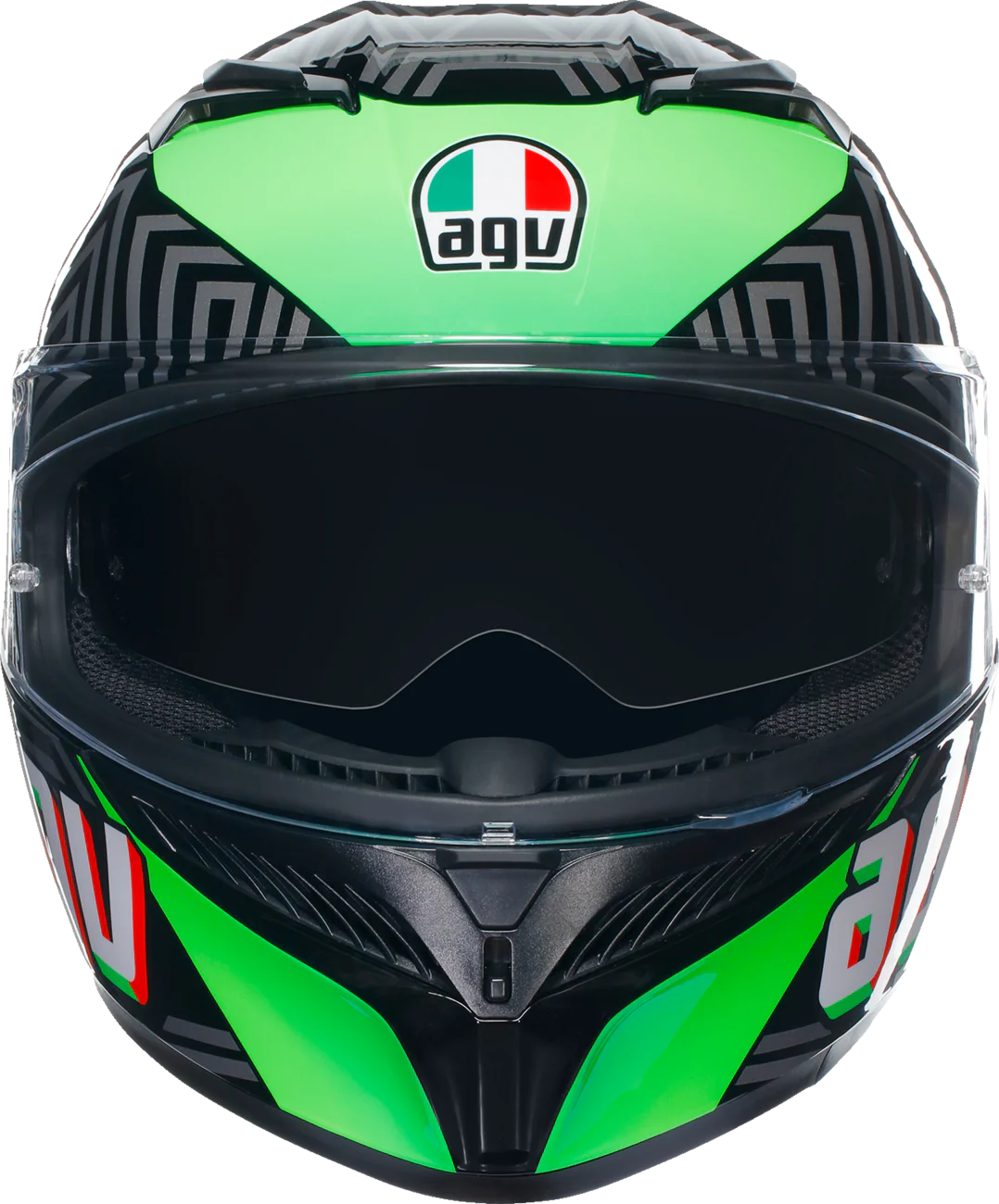 AGV K3 Helmet - Kamaleon - Black/Red/Green - Small 2118381004013S - Image 6