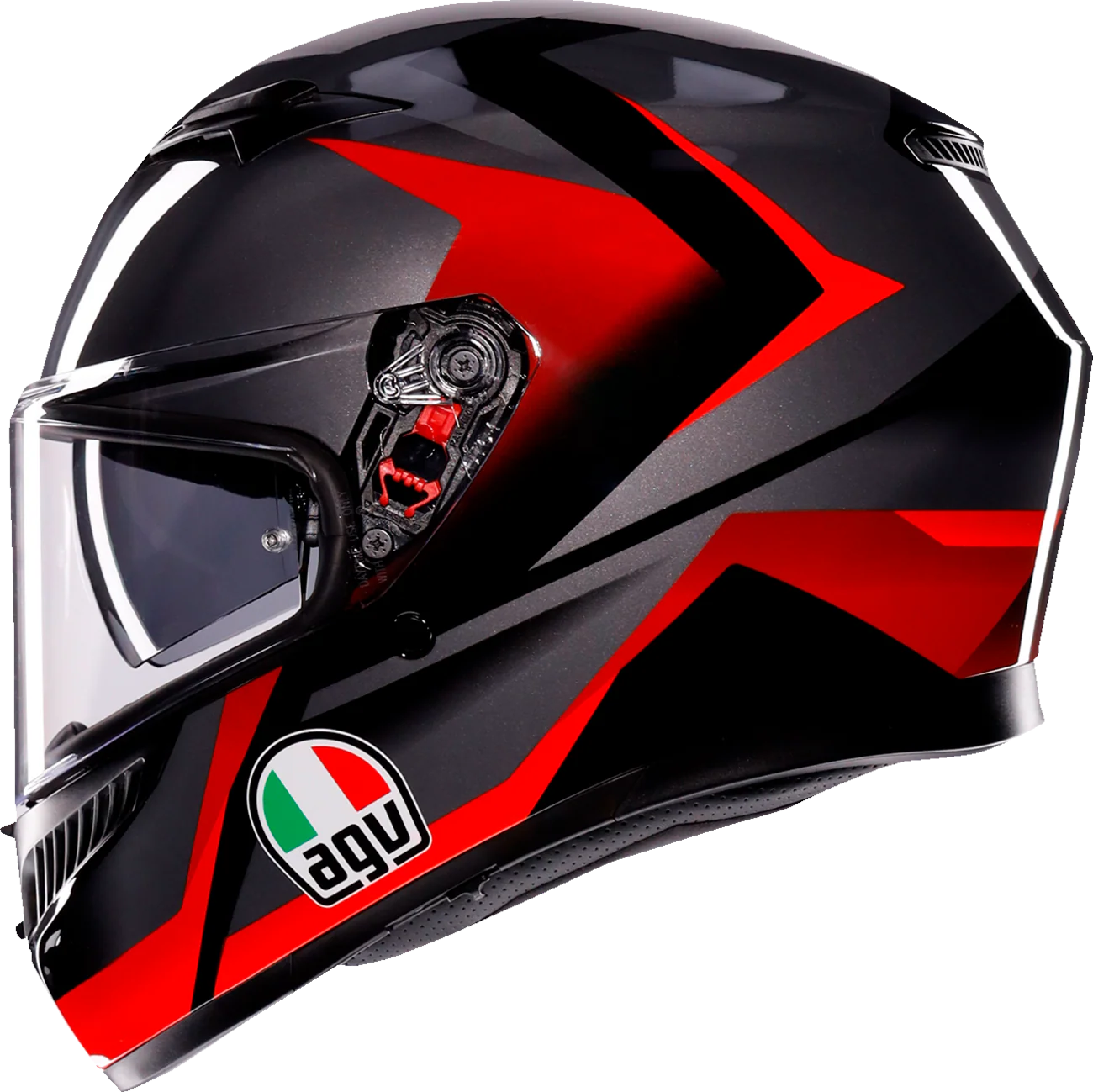 AGV K3 Helmet - Striga - Black/Gray/Red - Large 2118381004-018-L