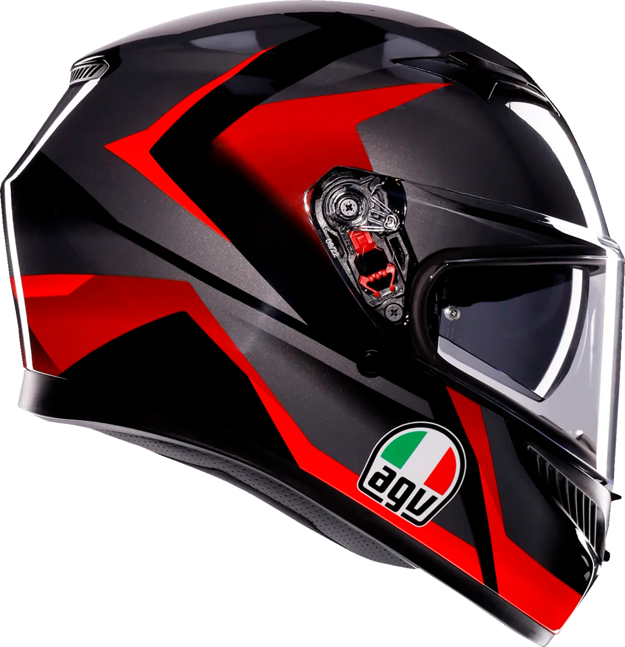 AGV K3 Helmet - Striga - Black/Gray/Red - Medium 2118381004-018-M - Image 4