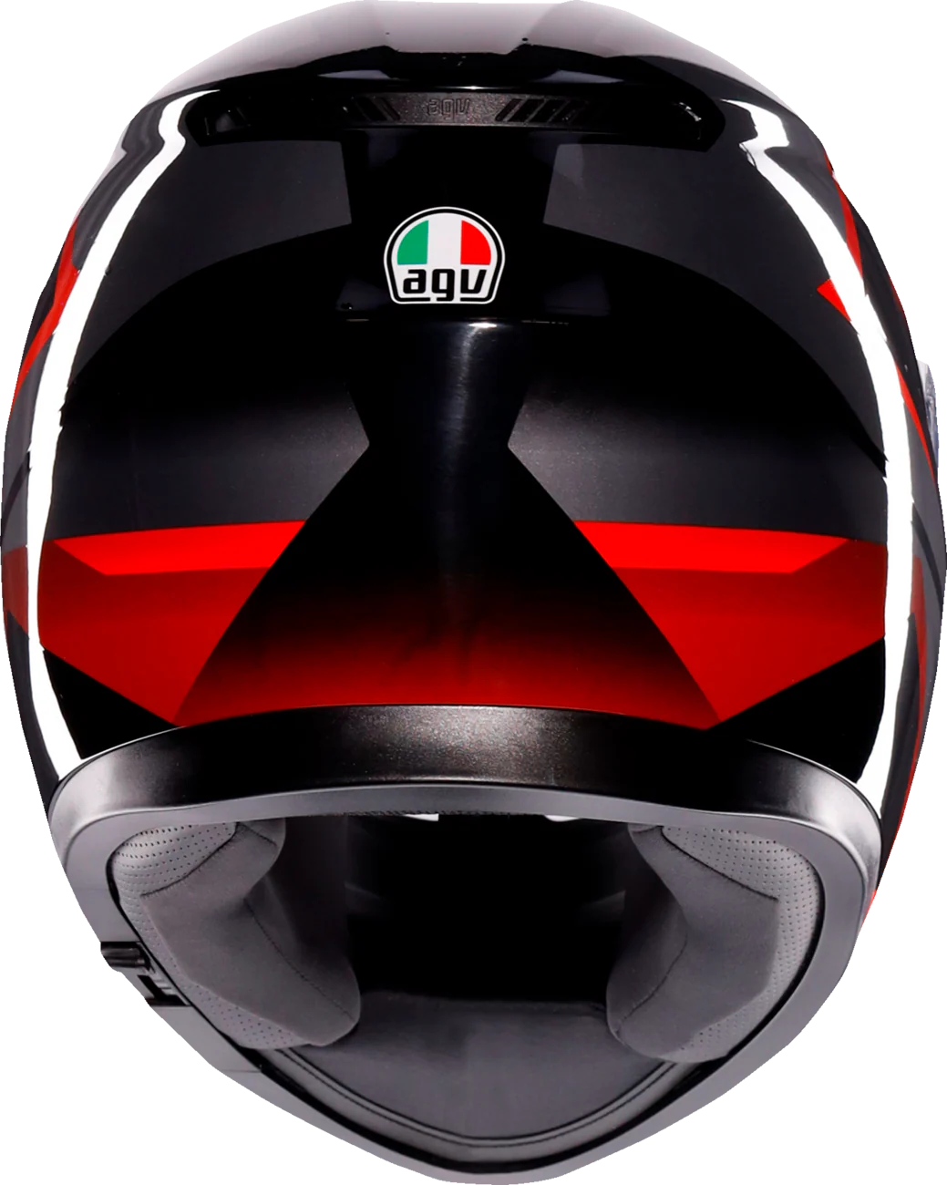 AGV K3 Helmet - Striga - Black/Gray/Red - Medium 2118381004-018-M - Image 5