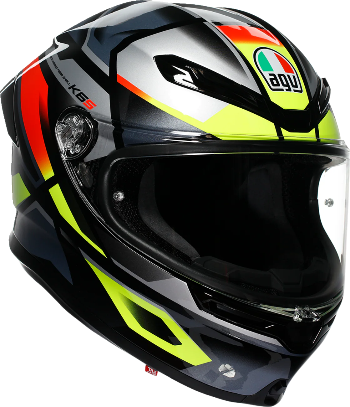 AGV K6 S Helmet - Erazer - Black/Red/Yellow Fluo - Small 2118395002-026-S