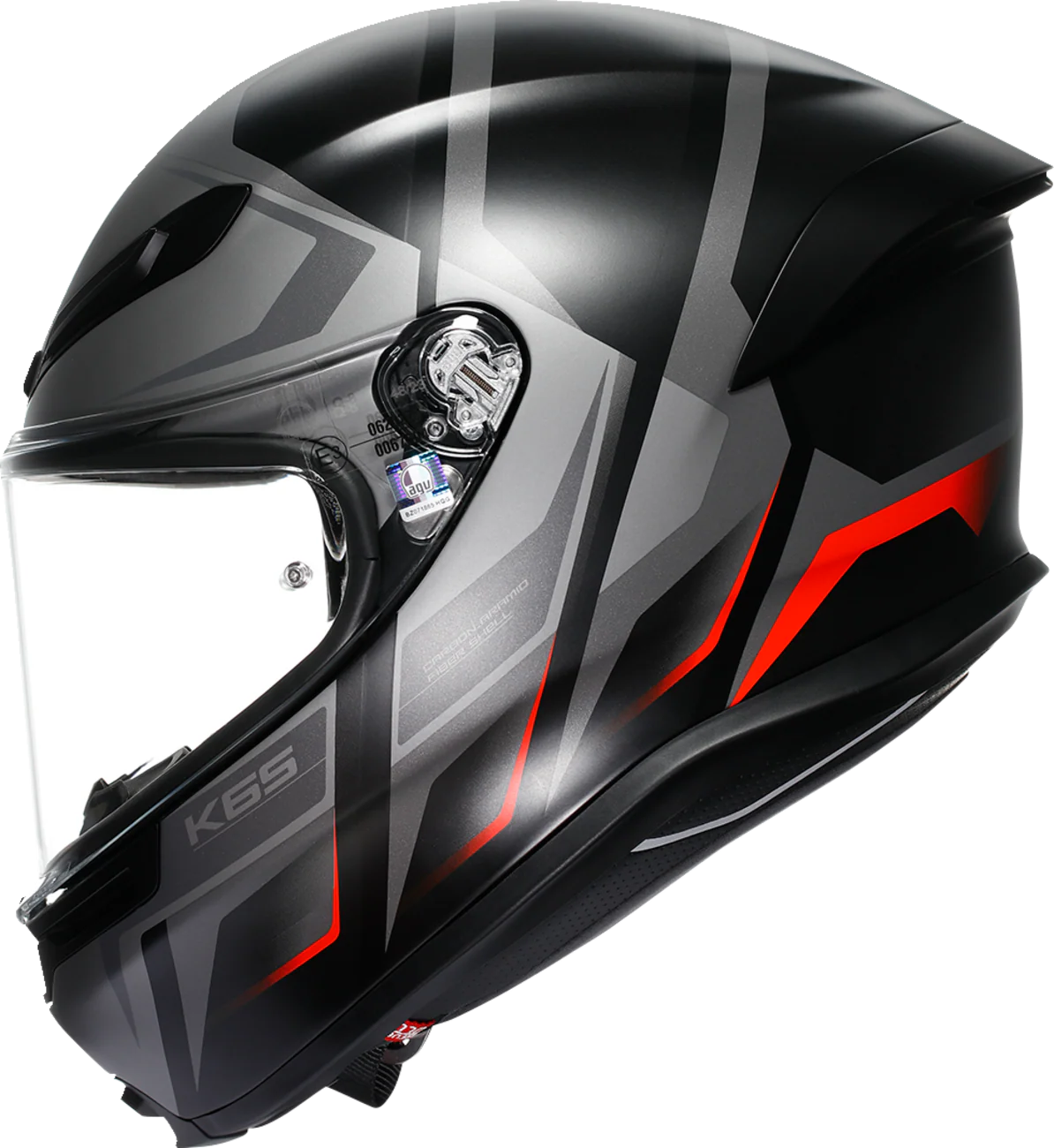 AGV K6 S Helmet - Karve - Matte Black/Gray/Red - 2XL 2118395002-024-XXL - Image 5