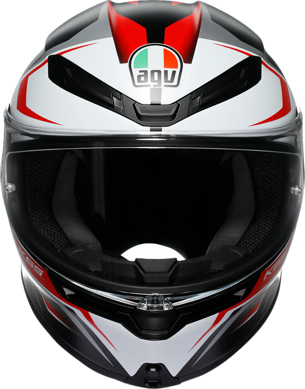 AGV K6 S Helmet - Karve - Matte Black/White/Red - XL 2118395002-025-XL - Image 6