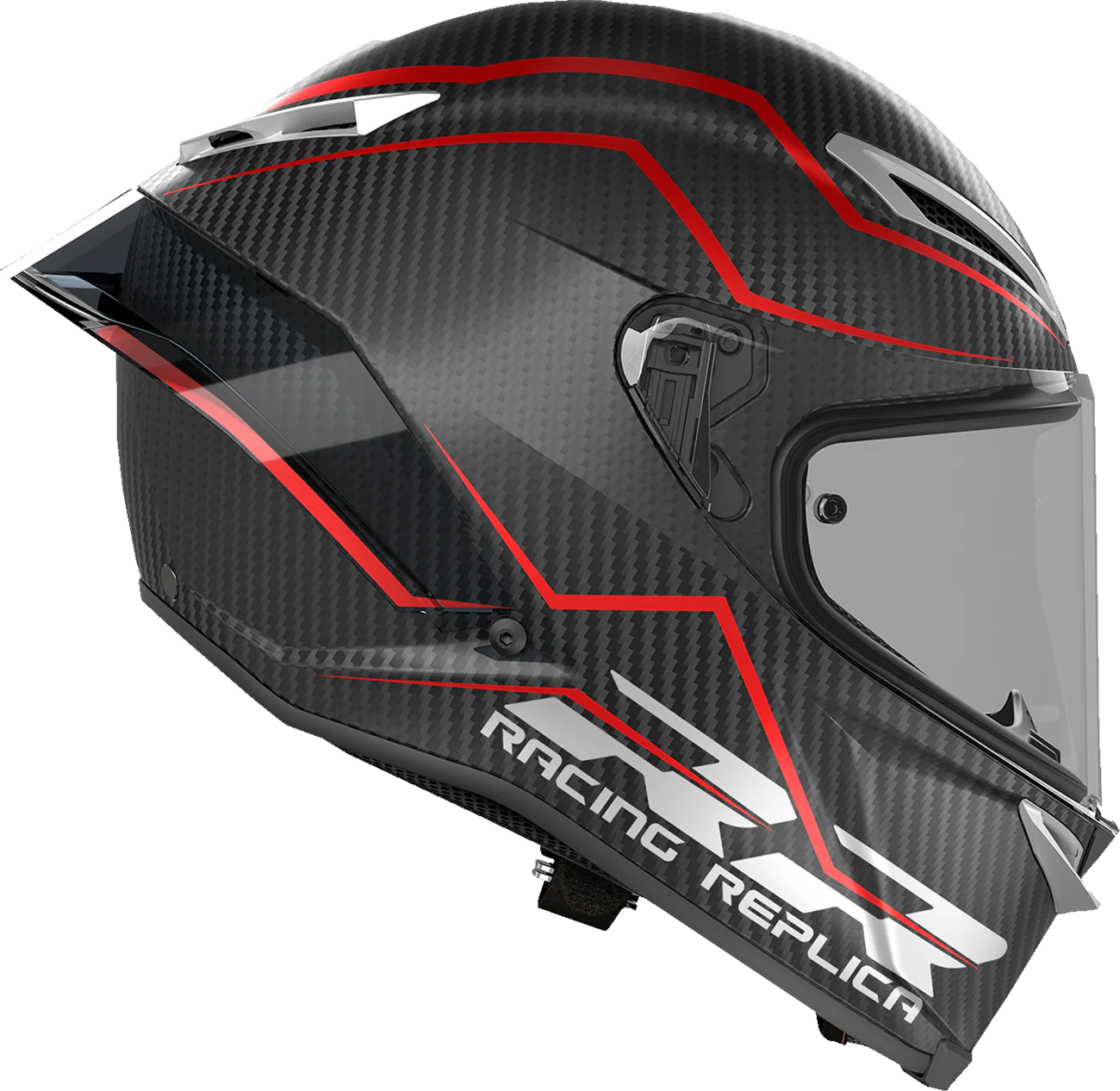 AGV Pista GP RR Helmet - Intrepido - Matte Carbon/Black/Red - Medium 2118356002-019-M - Image 8