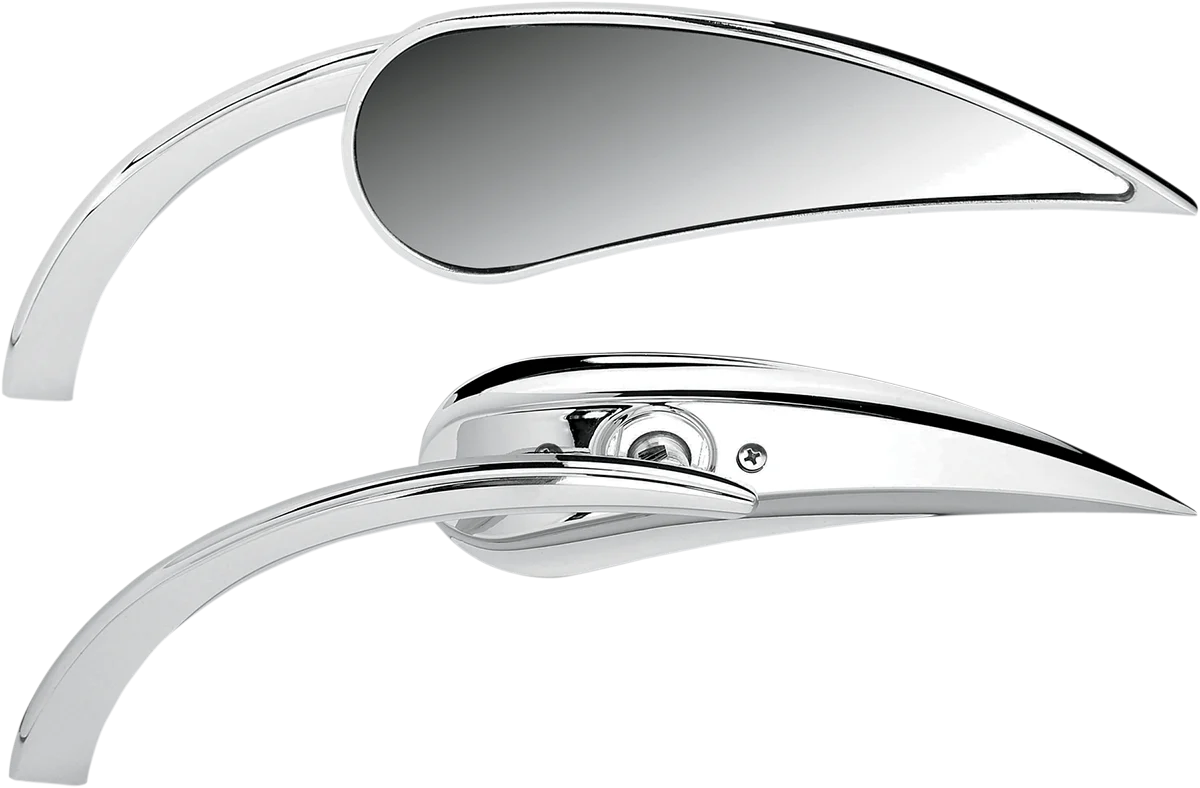 ARLEN NESS Mirror - Micro - Rad 2 - Side View - Teardrop - Chrome - Left 13-410