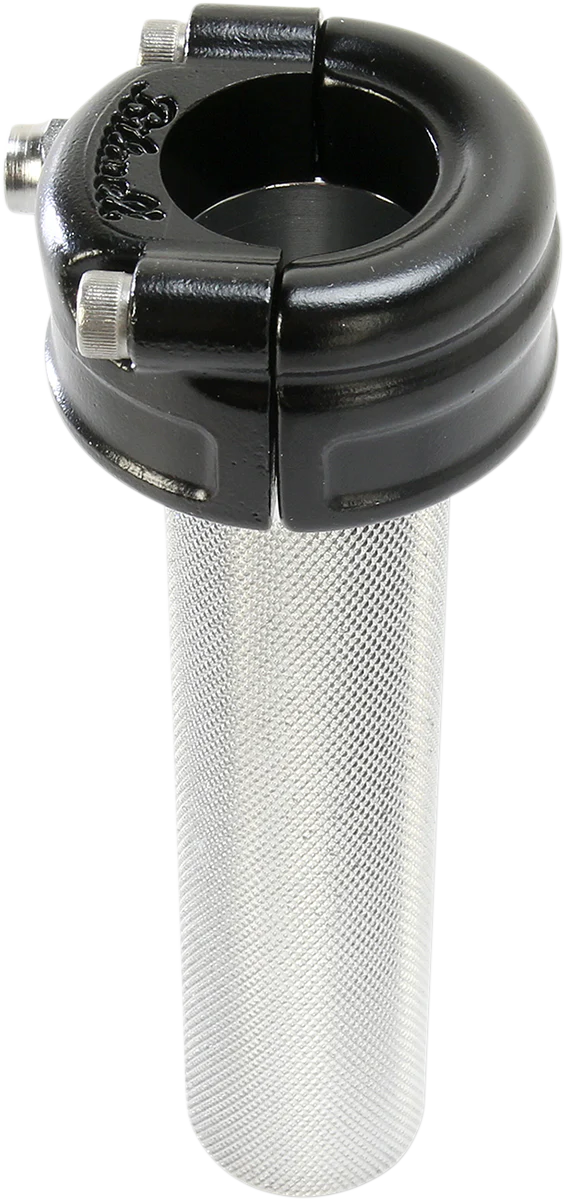 BILTWELL 1" Whiskey Throttle Assembly - Single Cable - Black 6601-201-01