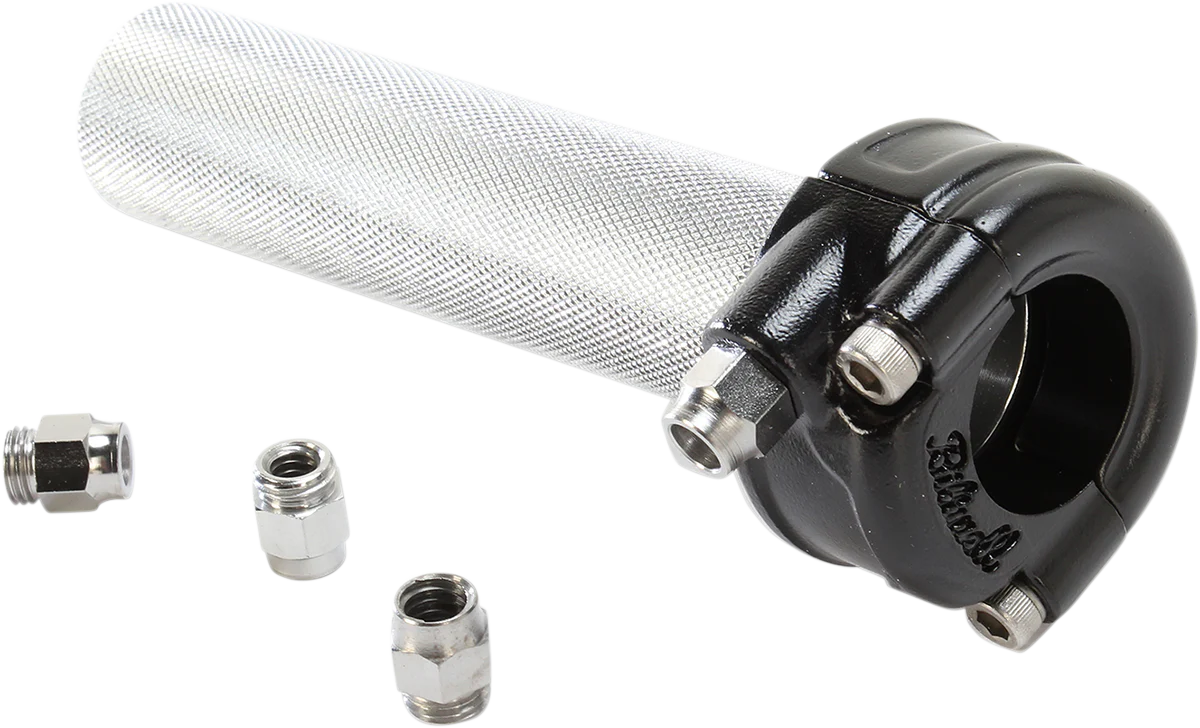 BILTWELL 1" Whiskey Throttle Assembly - Single Cable - Black 6601-201-01 - Image 3