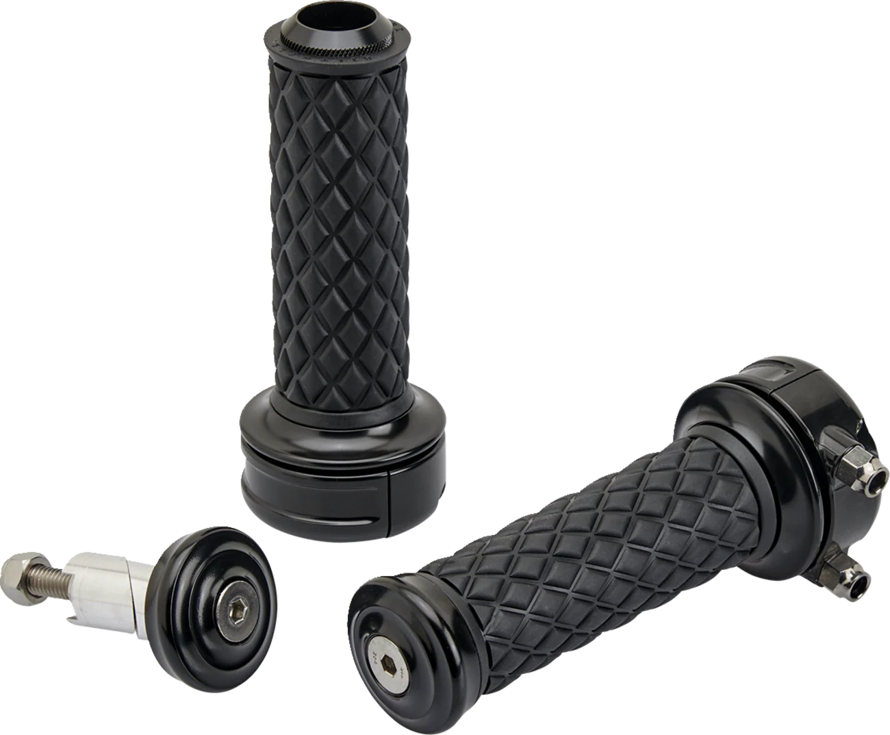 BILTWELL Alumicore Grips - Custom - Black 6606-201-01 - Image 2