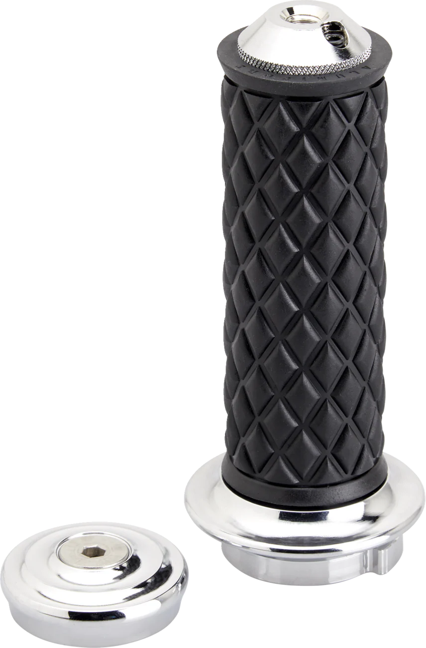 BILTWELL Alumicore Grips - TBW - Chrome 6608-105-01 - Image 3