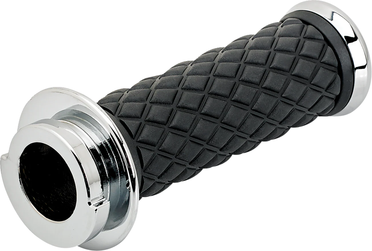 BILTWELL Alumicore Grips - TBW - Chrome 6608-105-01 - Image 4