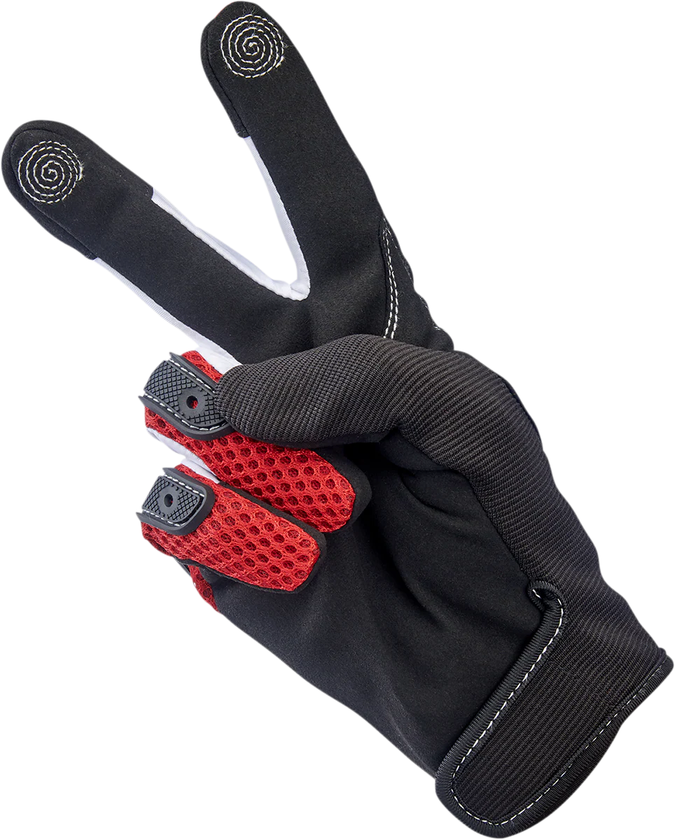 BILTWELL Anza Gloves - Red - Large 1507-0801-004 - Image 6