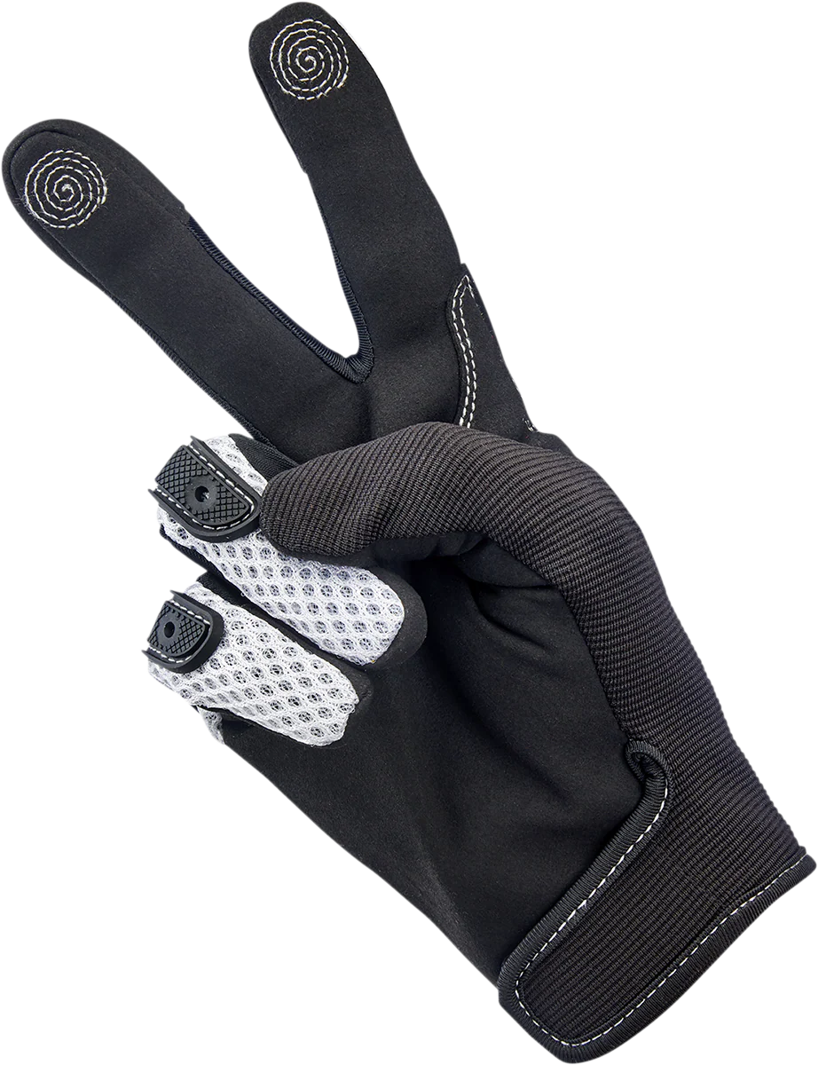 BILTWELL Anza Gloves - White - Small 1507-0401-002 - Image 8