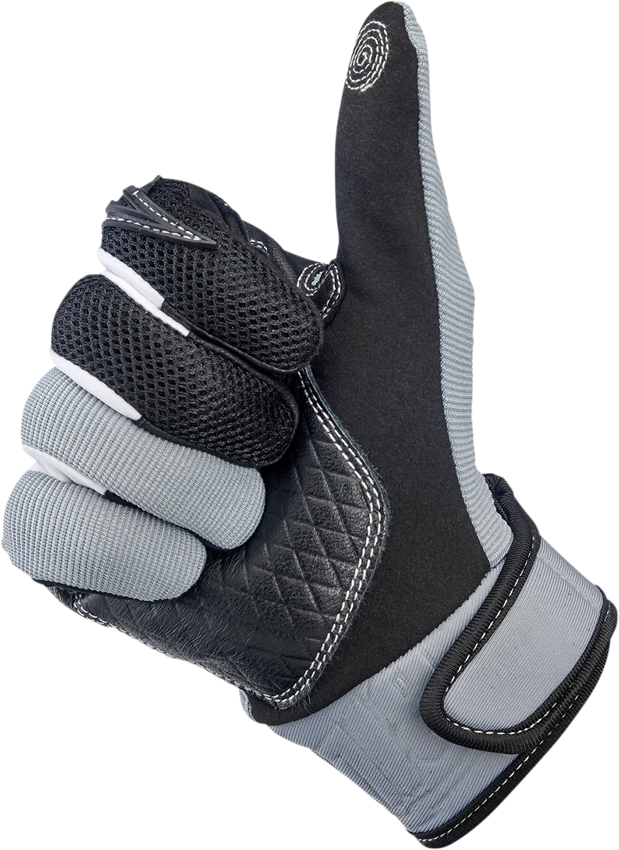 BILTWELL Baja Gloves - Gray - Medium 1508-1101-303 - Image 5