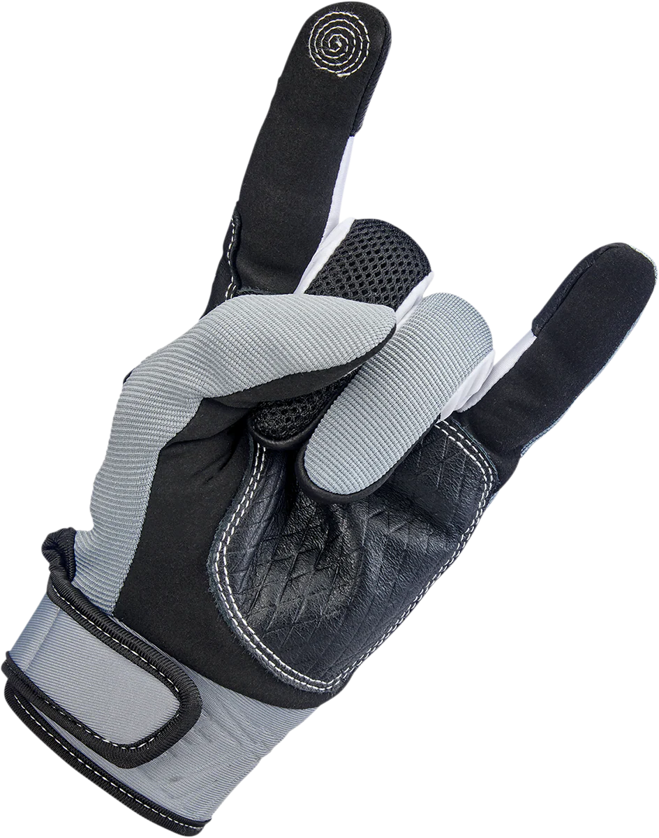 BILTWELL Baja Gloves - Gray - XL 1508-1101-305 - Image 8