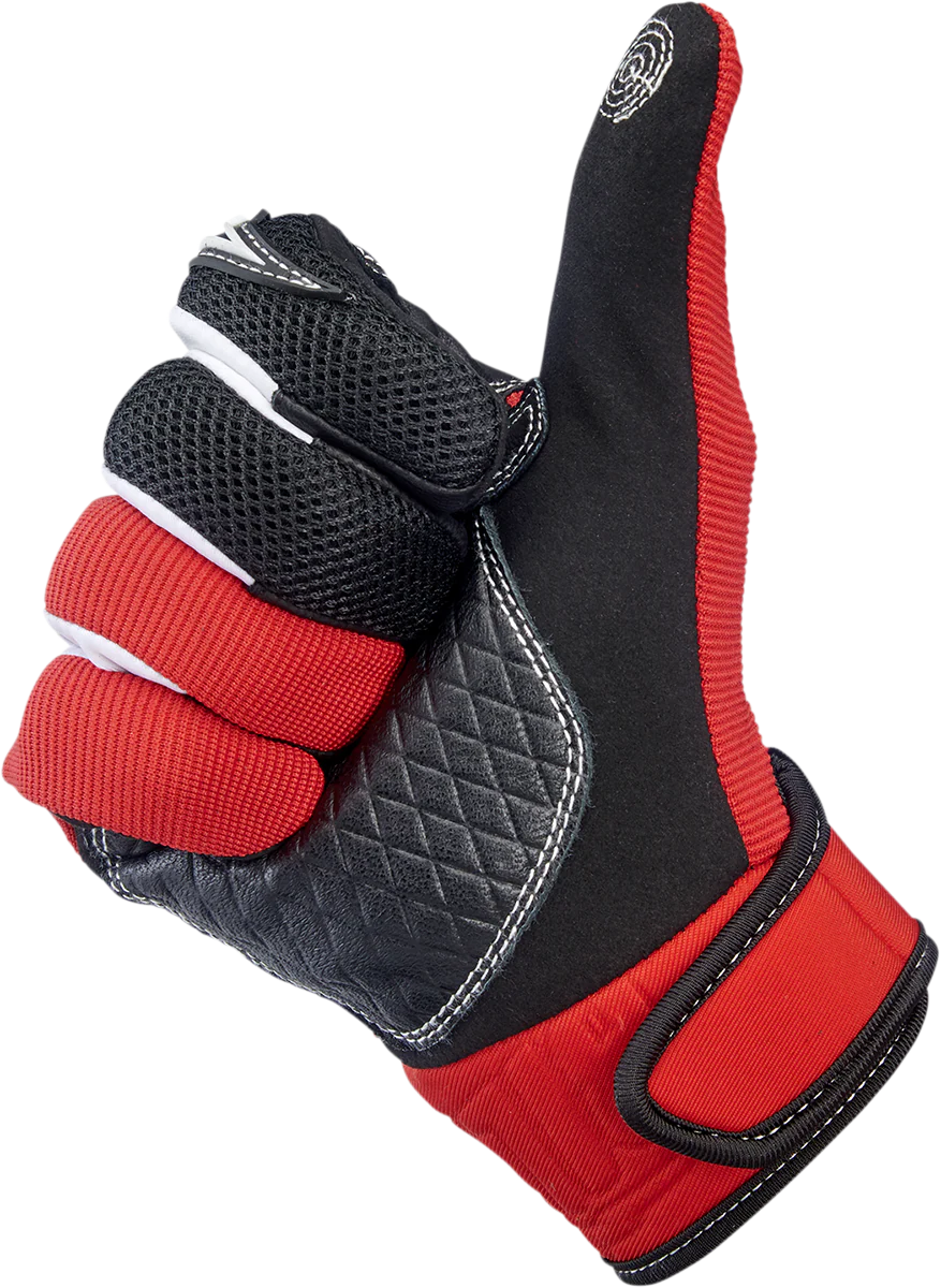 BILTWELL Baja Gloves - Red - Small 1508-0801-302 - Image 2