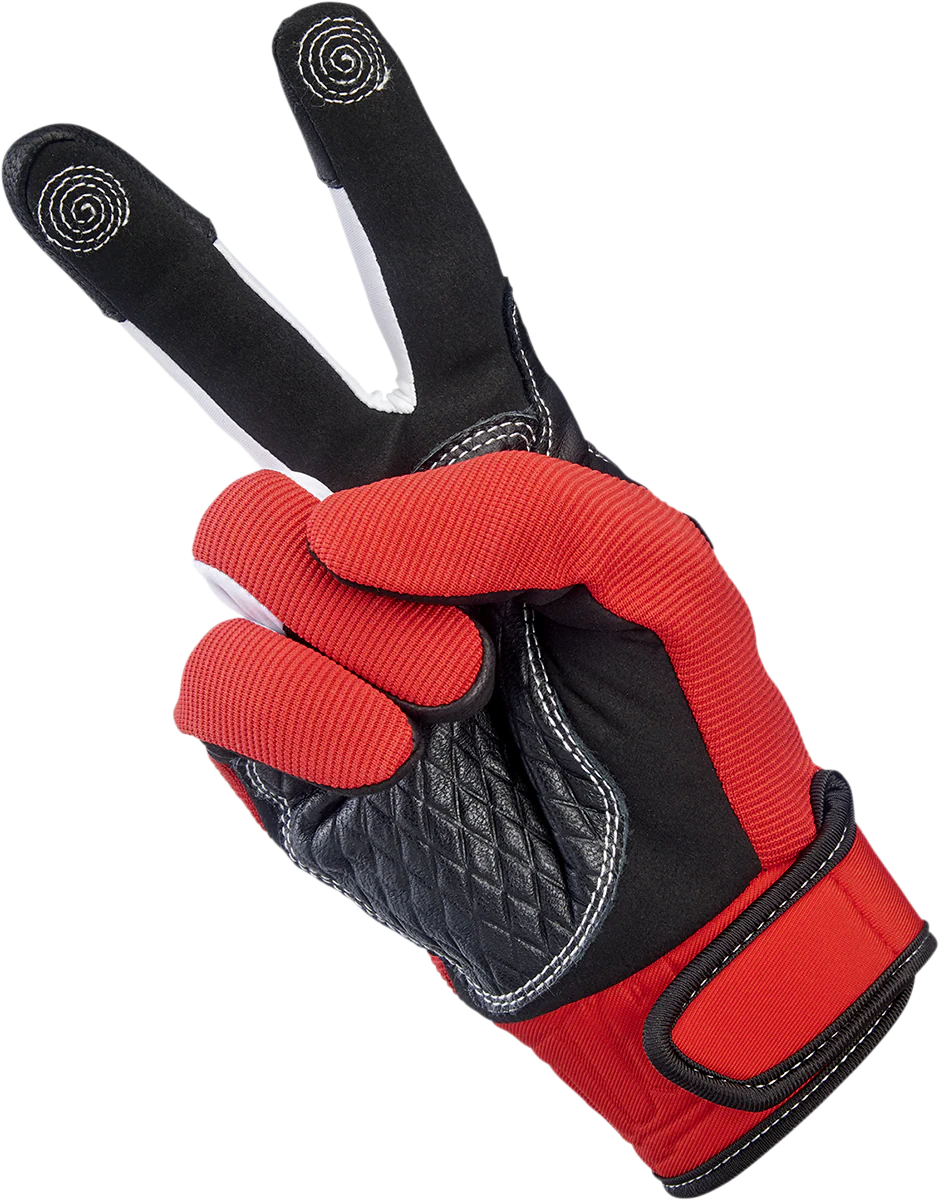 BILTWELL Baja Gloves - Red - XL 1508-0801-305 - Image 6