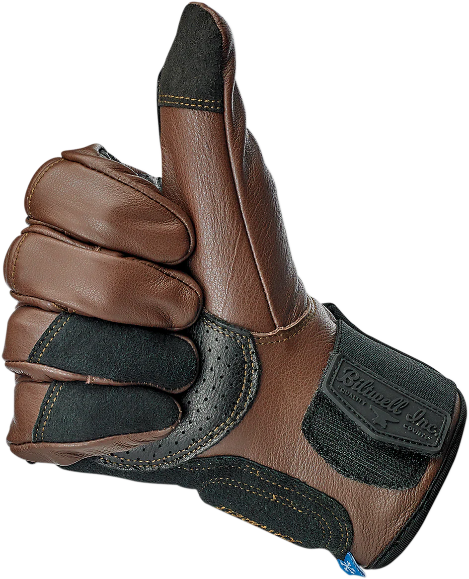 BILTWELL Belden Gloves - Chocolate/Black - XS 1505-0201-301 - Image 5
