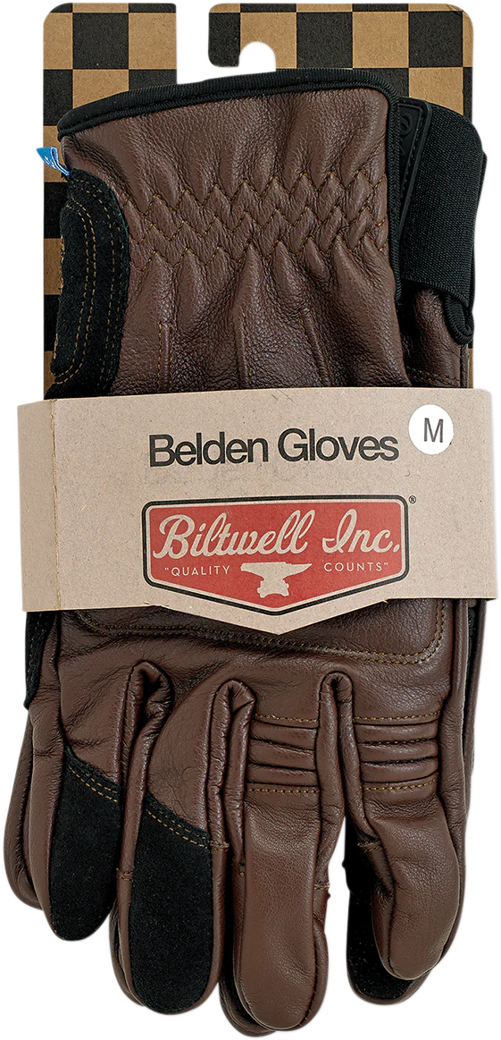 BILTWELL Belden Gloves - Chocolate/Black - XS 1505-0201-301 - Image 7