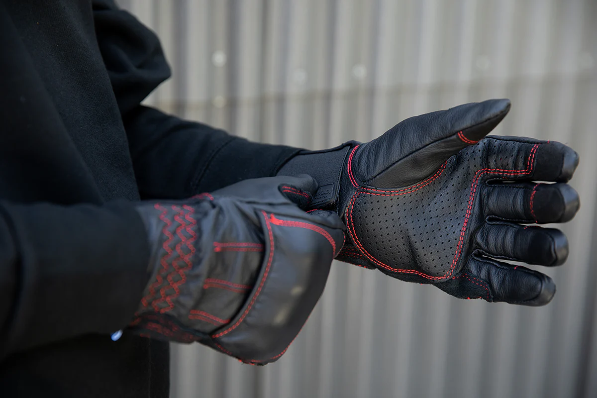 BILTWELL Belden Gloves - Redline - 2XL 1505-0108-306 - Image 10