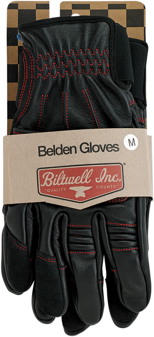 BILTWELL Belden Gloves - Redline - Medium 1505-0108-303 - Image 4