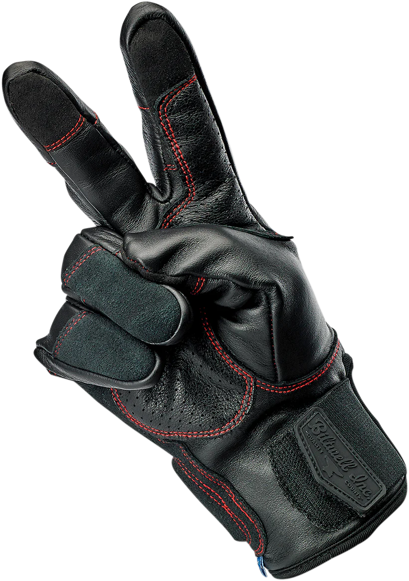 BILTWELL Belden Gloves - Redline - Small 1505-0108-302 - Image 8