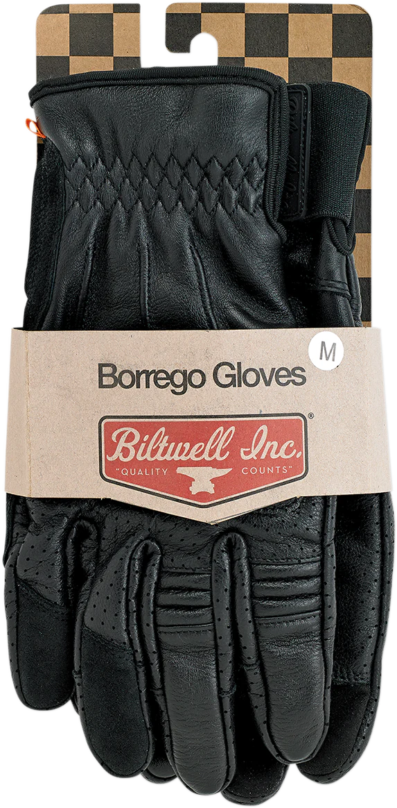BILTWELL Borrego Gloves - Black - XS 1506-0101-301 - Image 7