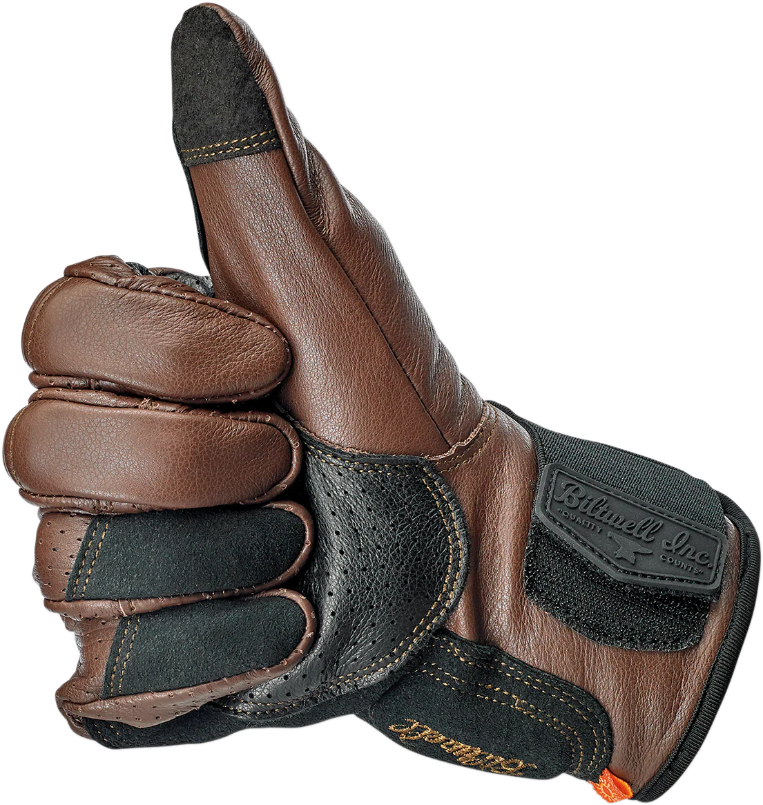 BILTWELL Borrego Gloves - Chocolate/Black - 2XL 1506-0201-306 - Image 3