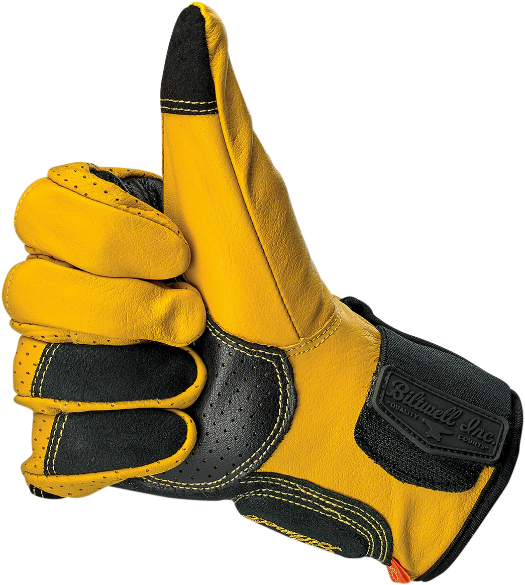 BILTWELL Borrego Gloves - Gold/Black - 2XL 1506-0701-306 - Image 8