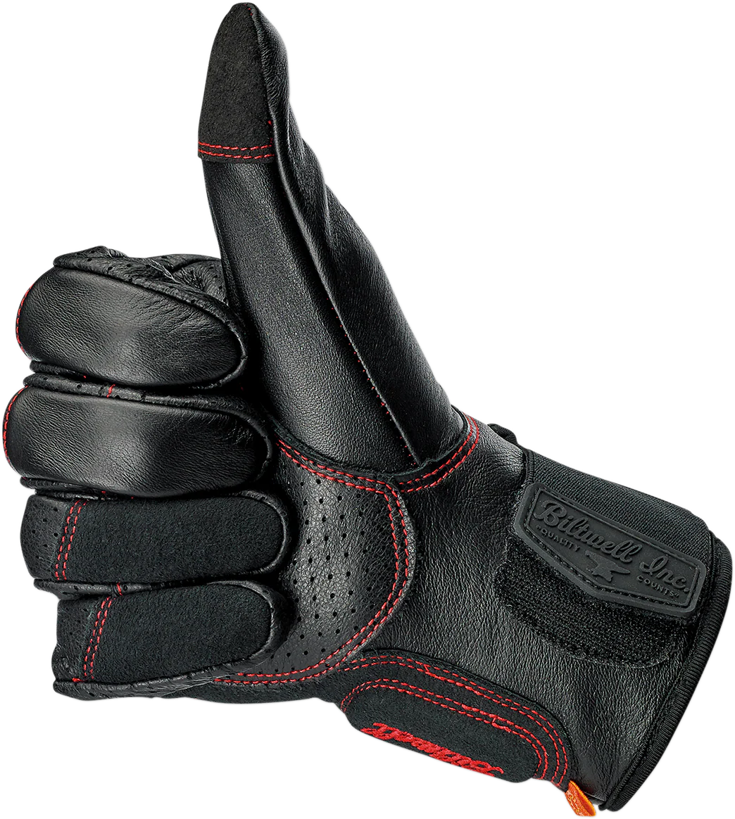 BILTWELL Borrego Gloves - Redline - Small 1506-0108-302 - Image 4
