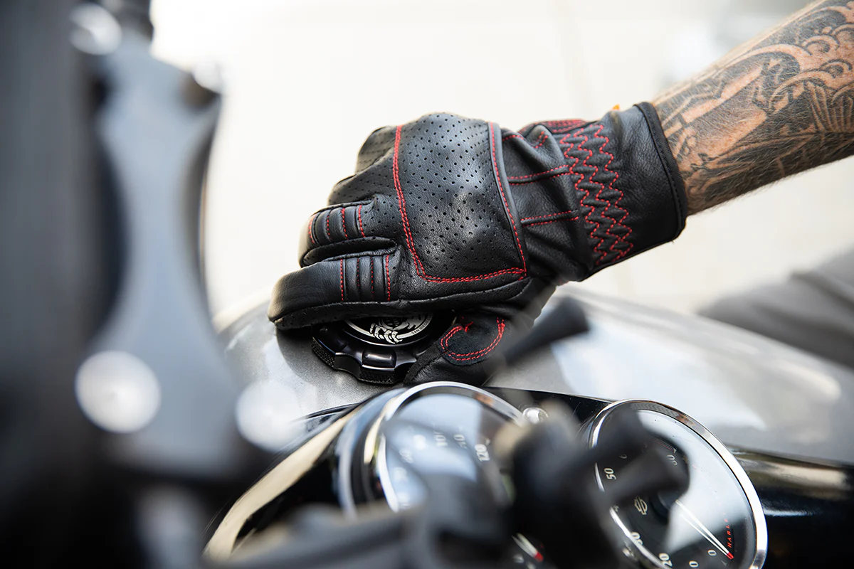 BILTWELL Borrego Gloves - Redline - XS 1506-0108-301 - Image 10