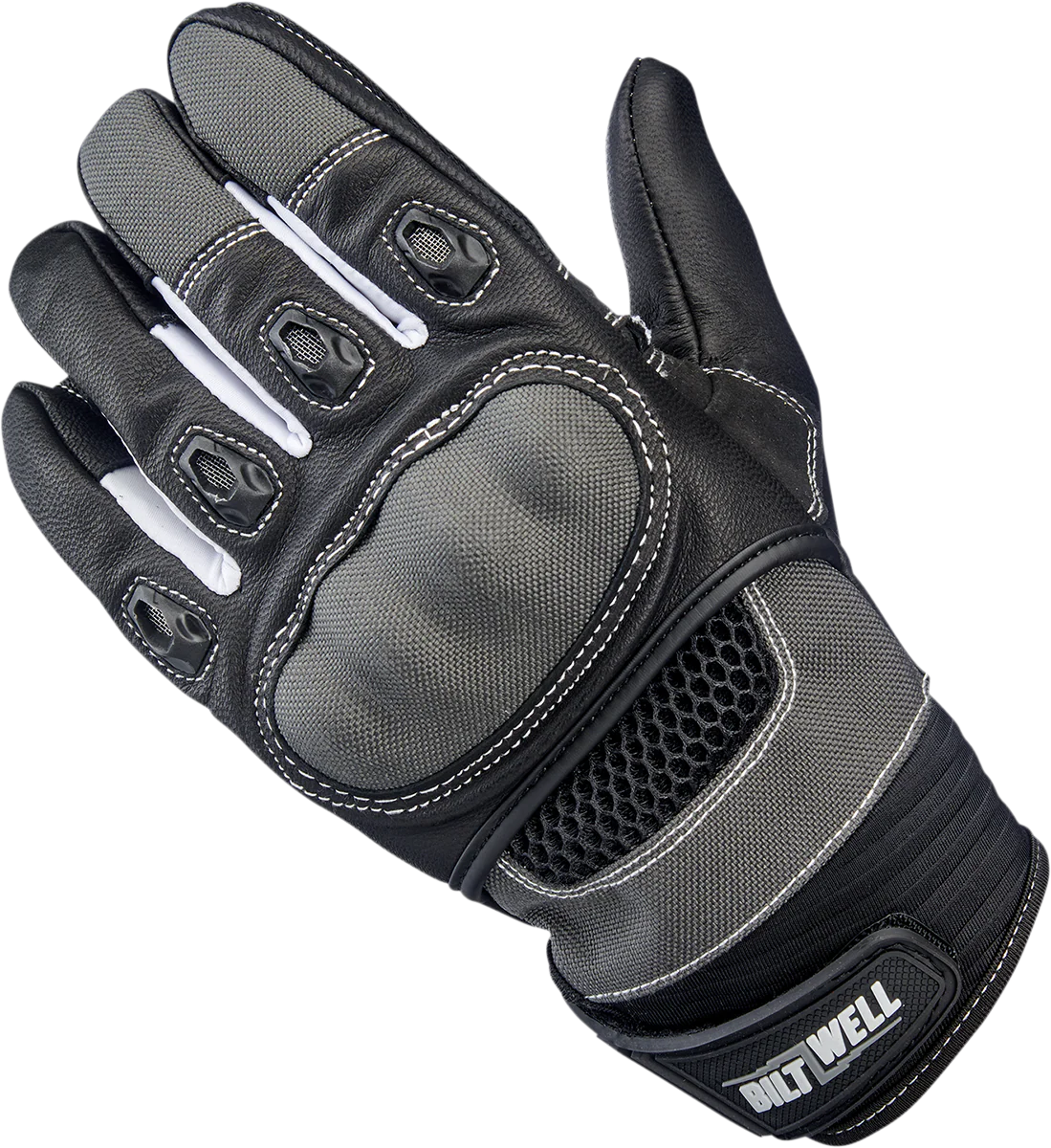 BILTWELL Bridgeport Gloves - Gray - XL 1509-1101-305 - Image 6