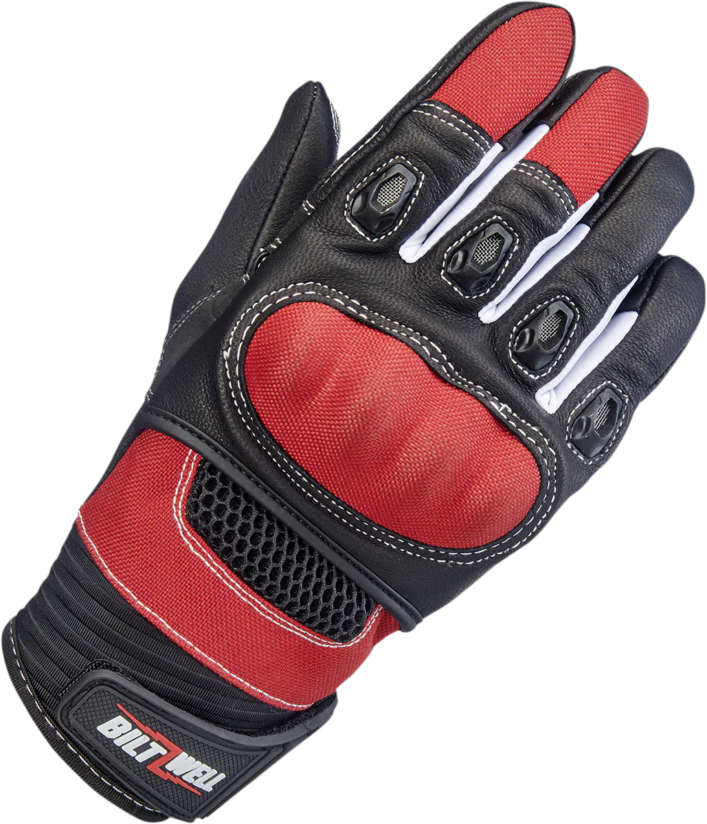 BILTWELL Bridgeport Gloves - Red - 2XL 1509-0801-306 - Image 4