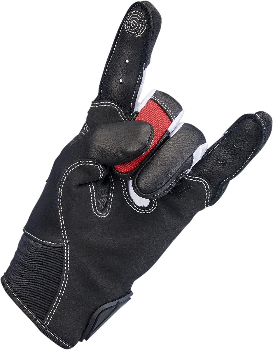 BILTWELL Bridgeport Gloves - Red - XS 1509-0801-301 - Image 2