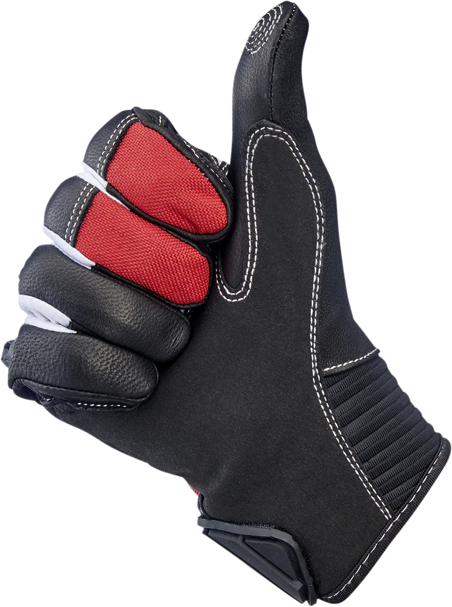 BILTWELL Bridgeport Gloves - Red - XS 1509-0801-301 - Image 3