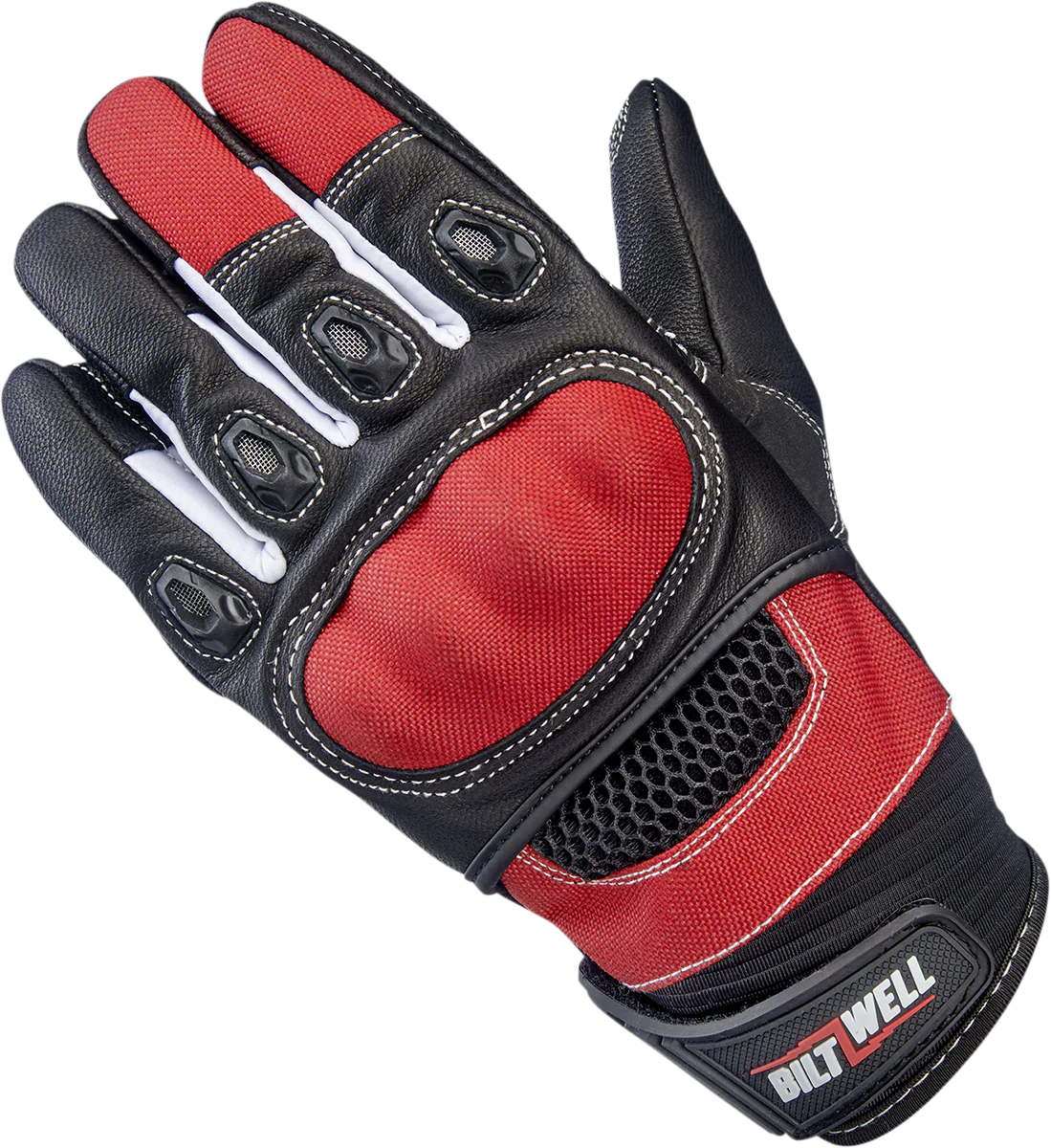 BILTWELL Bridgeport Gloves - Red - XS 1509-0801-301 - Image 6