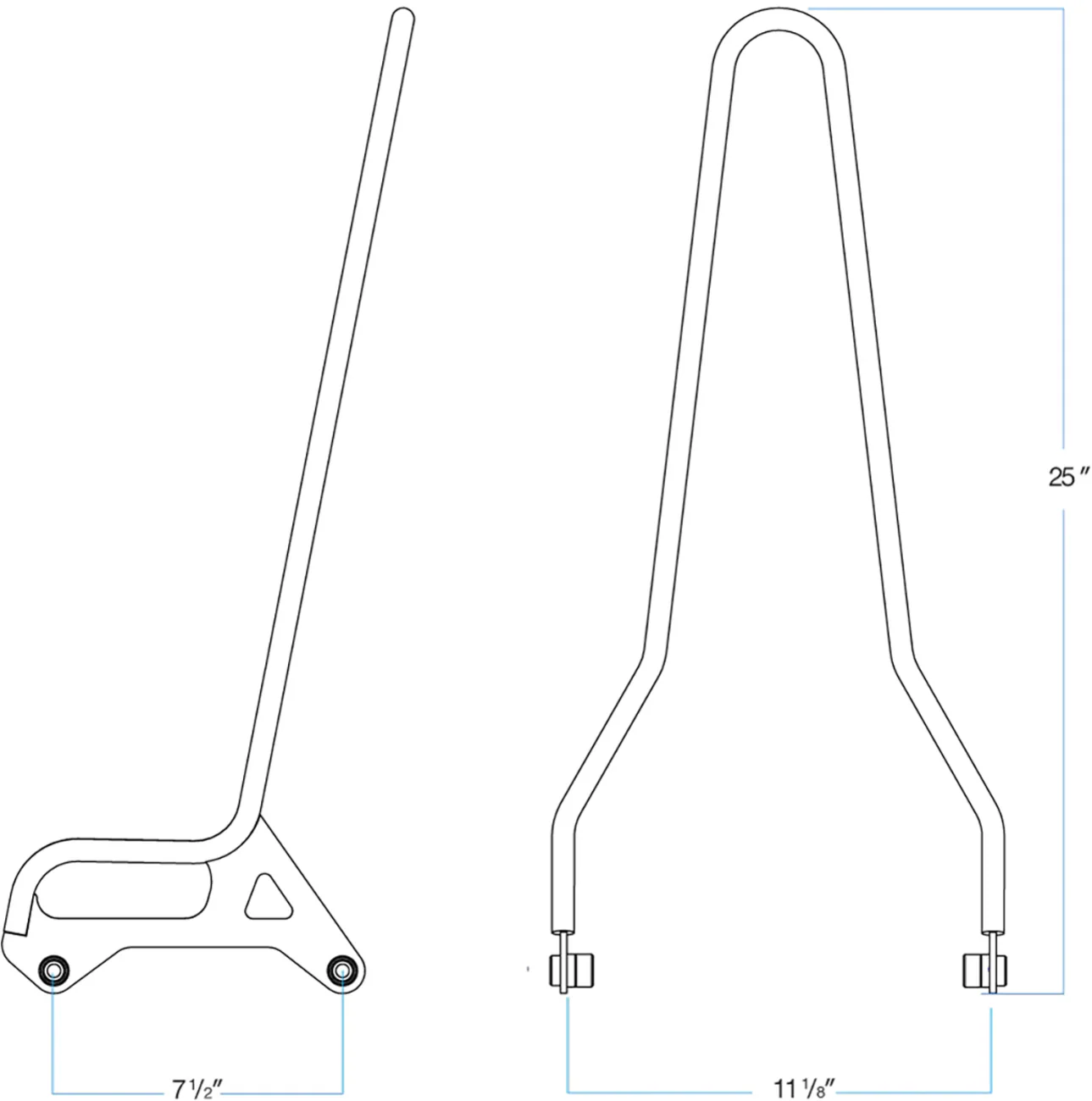 BILTWELL EXFIL Sissy Bar - XL - Chrome 5003-502 - Image 6