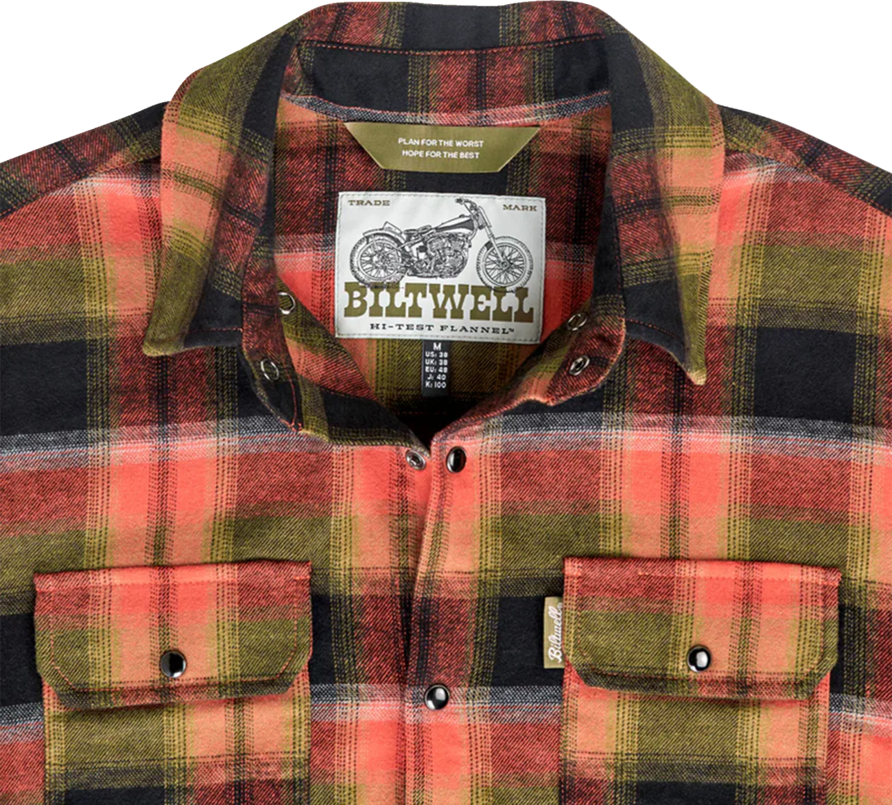 BILTWELL HI Test Flannel Shirt - Rust - 2XL 8128-125-006 - Image 3