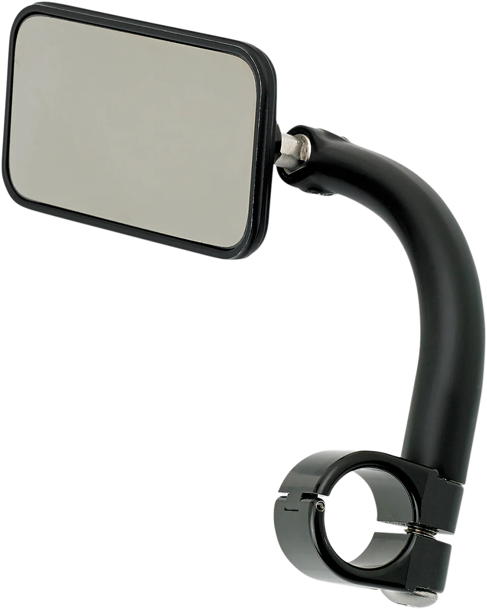 BILTWELL Mirror - Utility - Side View - Rectangle - Clamp-On - Black - 1" 6502-201-101