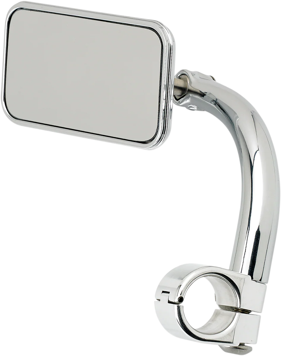 BILTWELL Mirror - Utility - Side View - Rectangle - Clamp-On - Chrome - 7/8" 6502-278-501