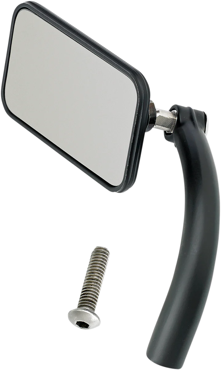 BILTWELL Mirror - Utility - Side View - Rectangle - Perch - Black - Each 6502-100-101